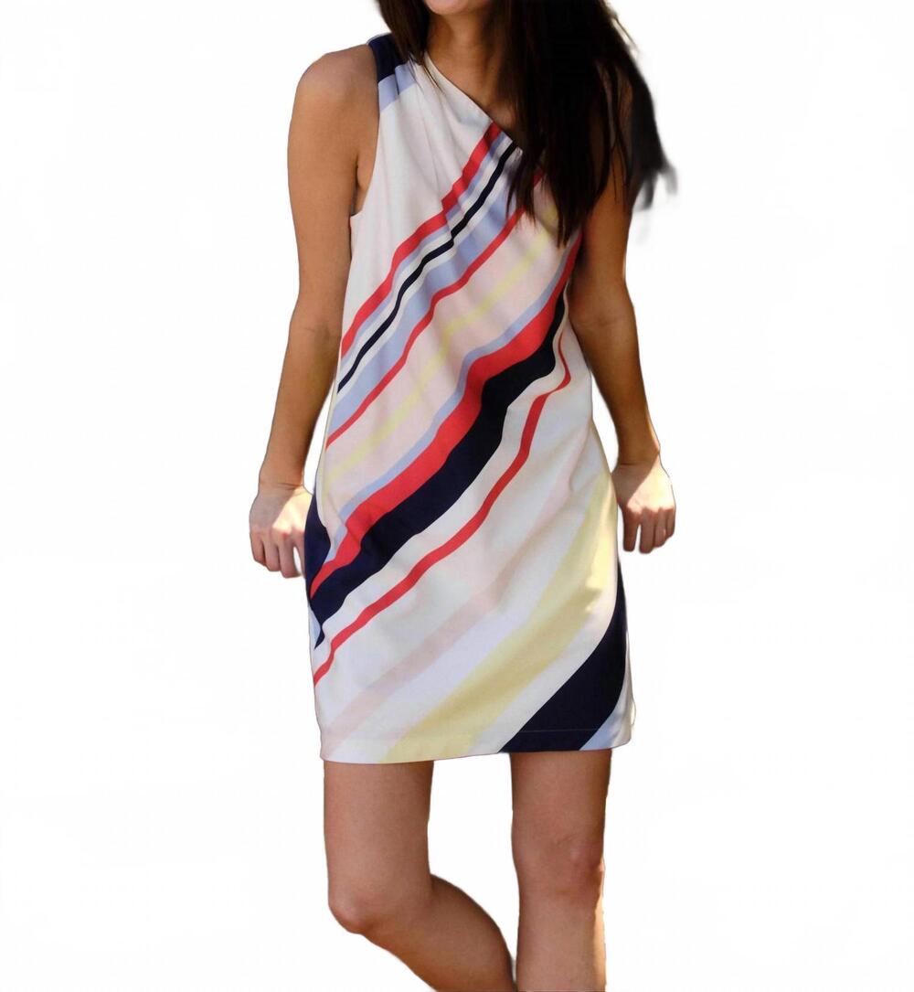 NEW CARTOLINA NANTUCKET samantha mini dress in nantucket stripe
